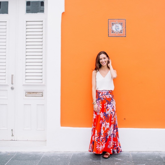 Anthropologie Paso Robles Silk Maxi Skirt - Picture 1 of 8